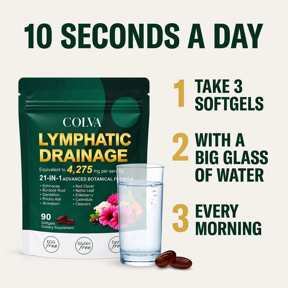 How to use: 3 softgels every morning with water