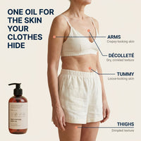 One oil for arms, décolleté, tummy and thighs